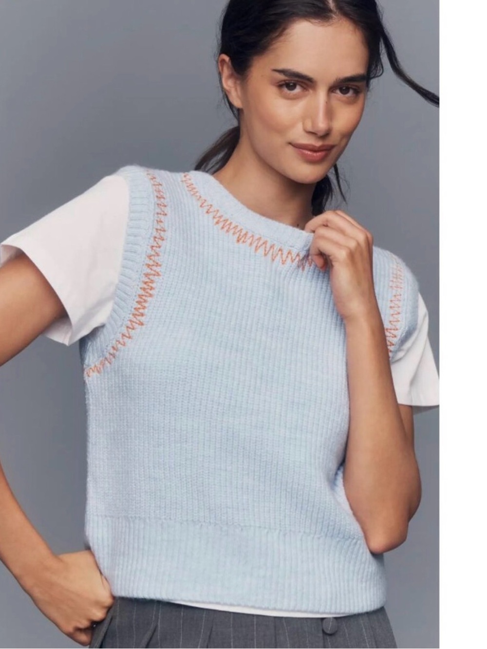 NWT- Anthropologie Pilcro Twofer Zig-Zag Sweater Vest